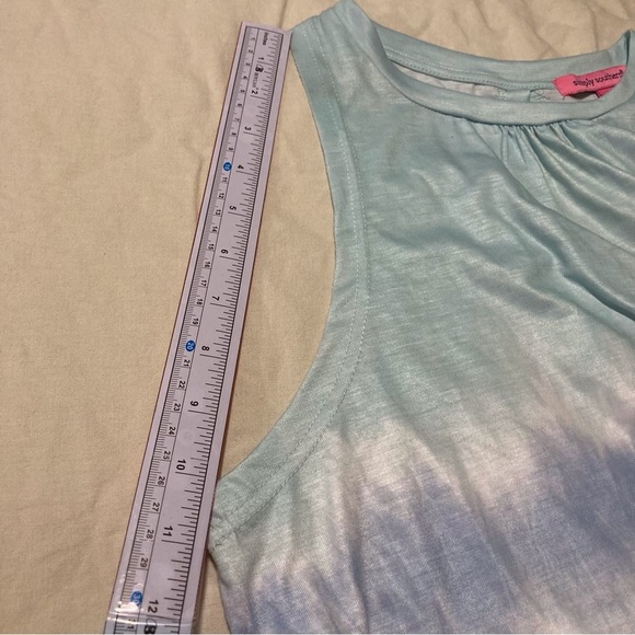 Simply Southern Blue and Pink Tie-Dye Tiered Sleeveless Blouse - Picture 3 of 11